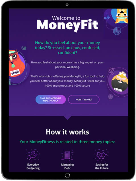 Black tablet computer with blank screen, isolated on white background