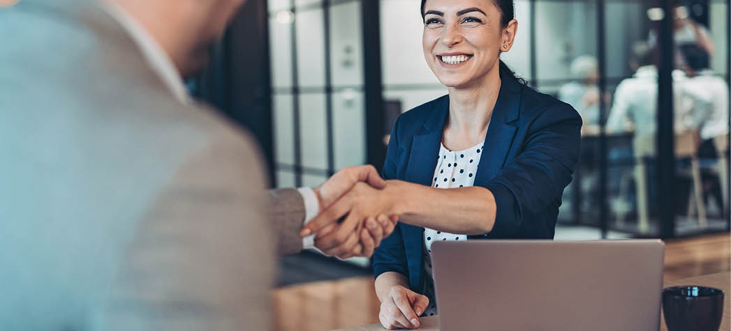 Business persons talking in the office